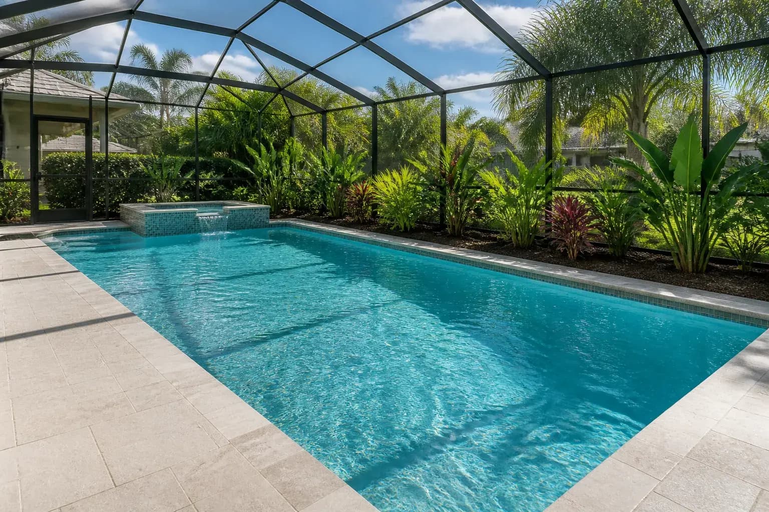 Clean backyard pool after green pool cleanup